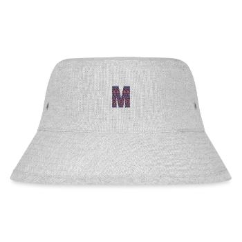 Monogramm Buchstabe M - geometrisches Muster - Stanley/Stella recycelter Bucket Hat - Grau meliert - Vorne