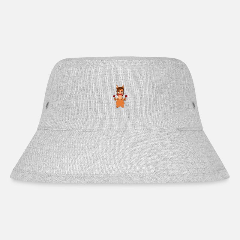 ROSEN - BLUMEN - GARTEN - PFERD - PONY - LIEBE - Stanley/Stella recycelter Bucket Hat - Grau meliert
