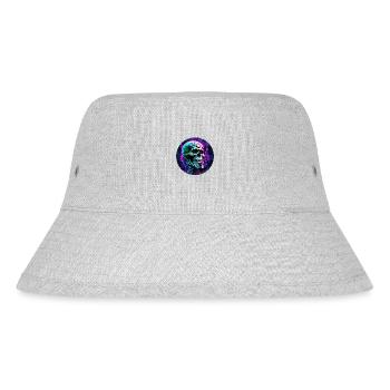 Cyberpunk Skull - Stanley/Stella recycelter Bucket Hat - Grau meliert - Vorne