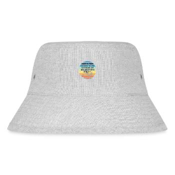 Lieba schama - bayerischer Spruch - Stanley/Stella recycelter Bucket Hat - Grau meliert - Vorne