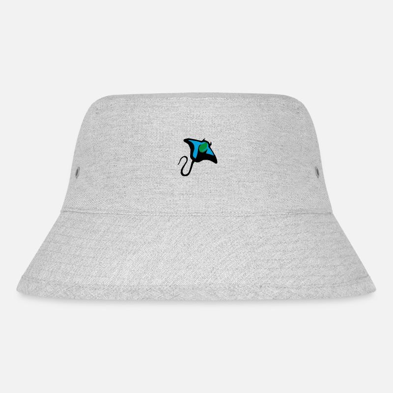 Rochen in Farbe - Stanley/Stella recycelter Bucket Hat - Grau meliert