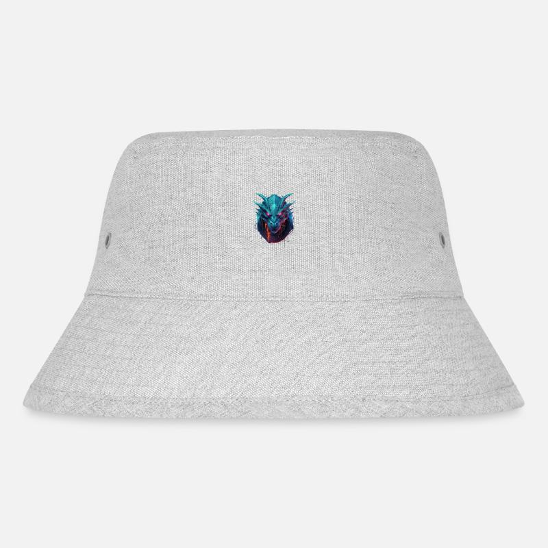 Techno-Drache - Der Cyberpunk-Mythos - Stanley/Stella recycelter Bucket Hat - Grau meliert