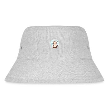 Otter im Kreis - Stanley/Stella recycelter Bucket Hat - Grau meliert - Vorne