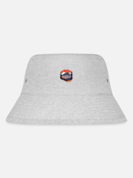 Mountains - Stanley/Stella recycelter Bucket Hat - Grau meliert
