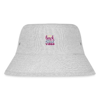 back to school vibes, back to school - Stanley/Stella Recycled Bucket Hat - heather grey - Front