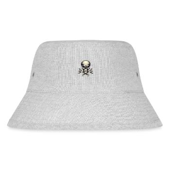 Test totenkopf - Stanley/Stella recycelter Bucket Hat - Grau meliert - Vorne