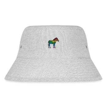Zebra - Stanley/Stella recycelter Bucket Hat - Grau meliert - Vorne