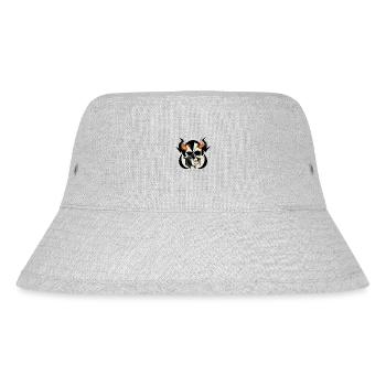Niedlicher gehörnter Totenkopf | Feuer dieses Sommers - Stanley/Stella recycelter Bucket Hat - Grau meliert - Vorne