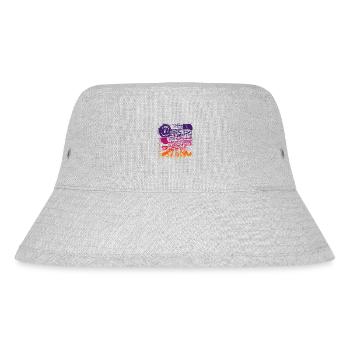 Newspaper Clips Scrapbook Magazines Alphabet Code - Stanley/Stella Recycled Bucket Hat - heather grey - Front