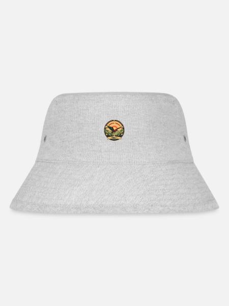 Hidden Forest Wildlife Park Vintage Logo - Stanley/Stella Recycled Bucket Hat - heather grey