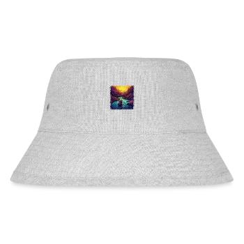 present beaver lodge mammal dabar sayings canada - Stanley/Stella recycelter Bucket Hat - Grau meliert - Vorne