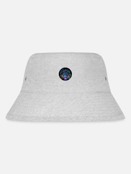 Glowing Jungle Adventures: Neon Jungle Explore - Stanley/Stella Recycled Bucket Hat - heather grey