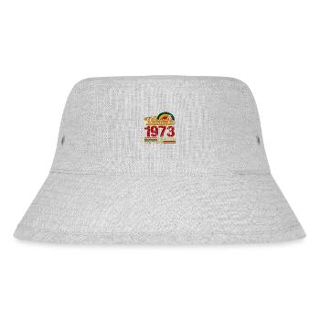 50th Birthday vintage retro Born in 1973 Birthday - Stanley/Stella Recycled Bucket Hat - heather grey - Front