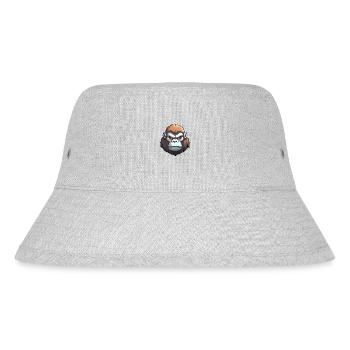Gorilla Anime - Stanley/Stella Recycled Bucket Hat - heather grey - Front
