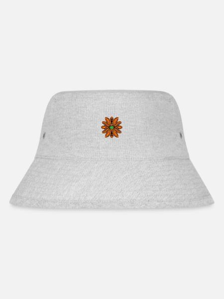 Blümchen - Stanley/Stella recycelter Bucket Hat - Grau meliert