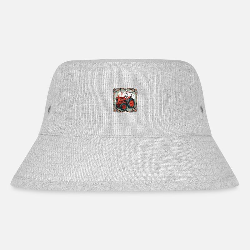 Tractor - Stanley/Stella Recycled Bucket Hat - heather grey