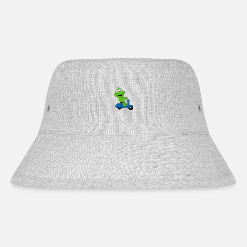 ROLLER - FROSCH - TIER - TIERISCH - TIERE - Stanley/Stella recycelter Bucket Hat - Grau meliert