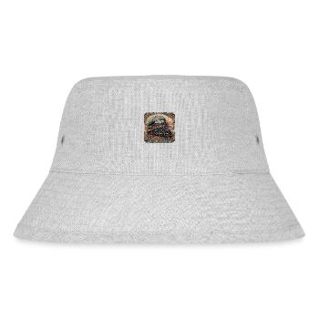 Zug / Lokomotive / Dampflok / Eisenbahn / Lock - Stanley/Stella recycelter Bucket Hat - Grau meliert - Vorne