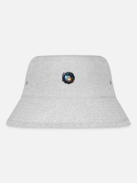 Planet Earth in apnea: Cosmic Whirlpool - Stanley/Stella Recycled Bucket Hat - heather grey