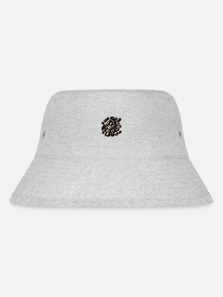 Kaffee Coffee Tasse Koffein Kaffeebohne Geschenk - Stanley/Stella recycelter Bucket Hat - Grau meliert