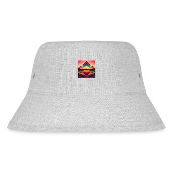 psychedelisches trippy symmetrisches Natur-Design - Stanley/Stella recycelter Bucket Hat - Grau meliert - Vorne