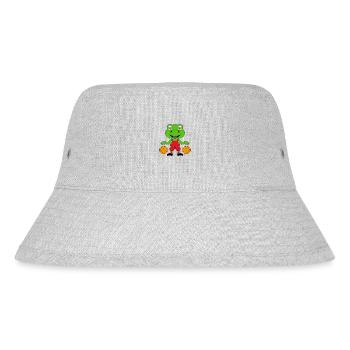 BASKETBALL - SPORT - DINO - DINOSAURIER - KINDER - Stanley/Stella recycelter Bucket Hat - Grau meliert - Vorne