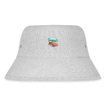 Book Reading Books Gift Reader Book Lover - Stanley/Stella Recycled Bucket Hat - heather grey - Front