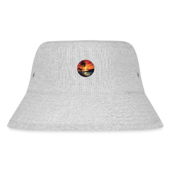 Sunset behind the Ocean - Stanley/Stella Recycled Bucket Hat - heather grey - Front