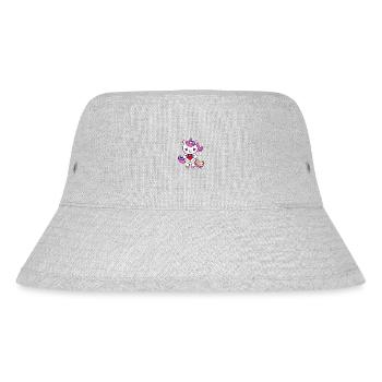Engagement Valentine's Day Love Mother's Day Unicorn - Stanley/Stella Recycled Bucket Hat - heather grey - Front