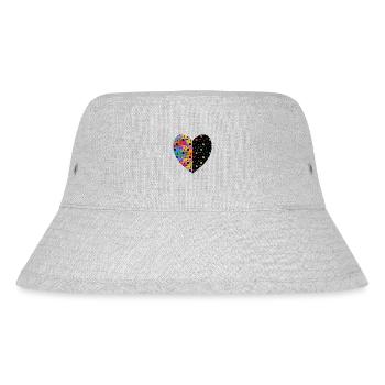 Herz - Stanley/Stella recycelter Bucket Hat - Grau meliert - Vorne