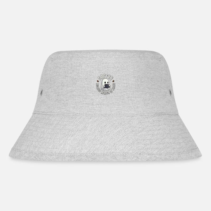 Coffee - because murder is wrong. - Stanley/Stella Recycled Bucket Hat - heather grey