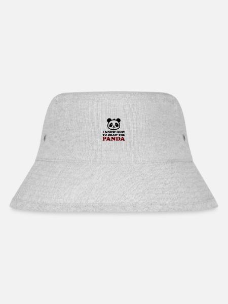 The Panda - Stanley/Stella recycelter Bucket Hat - Grau meliert