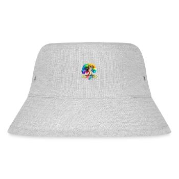 Lebensbaum Baum des Lebens Meditation Yoga - Stanley/Stella recycelter Bucket Hat - Grau meliert - Vorne