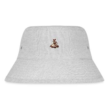Der liebevolle Guten Morgen Kaffee (Kaffeetasse) - Stanley/Stella recycelter Bucket Hat - Grau meliert - Vorne