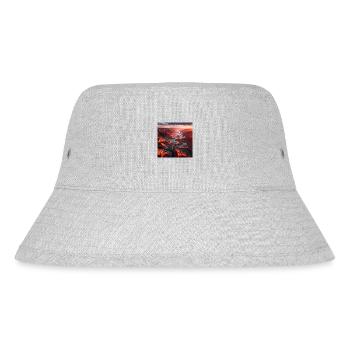 Fluss Landschaft - Stanley/Stella recycelter Bucket Hat - Grau meliert - Vorne