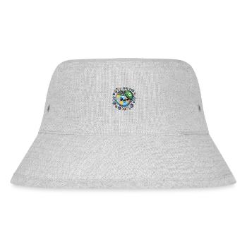Erde im Recycling-Glück 🌍♻️ - Stanley/Stella recycelter Bucket Hat - Grau meliert - Vorne