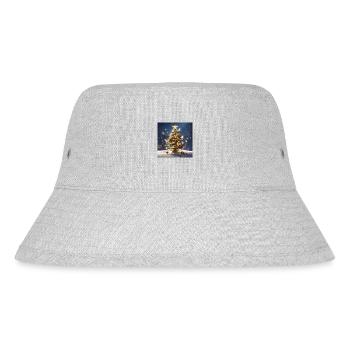 CHRISTMAS TREE WITH BUTTERFLIES - Stanley/Stella Recycled Bucket Hat - heather grey - Front