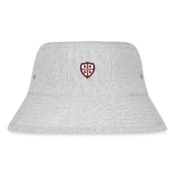 Sardinia badge 4 moors red and blue - Stanley/Stella Recycled Bucket Hat - heather grey - Front