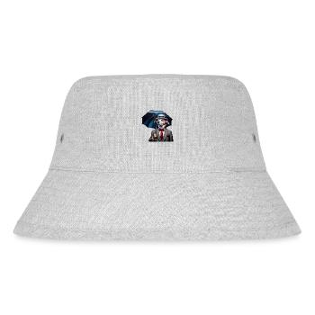 Chien avec parapluie - Bob recyclé Stanley/Stella - gris chiné - Devant