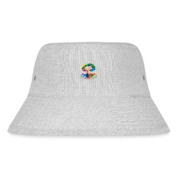 Lebensbaum Meditation Yoga Baum des Lebens - Stanley/Stella recycelter Bucket Hat - Grau meliert - Vorne