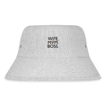WIFE MOM - Stanley/Stella recycelter Bucket Hat - Grau meliert - Vorne