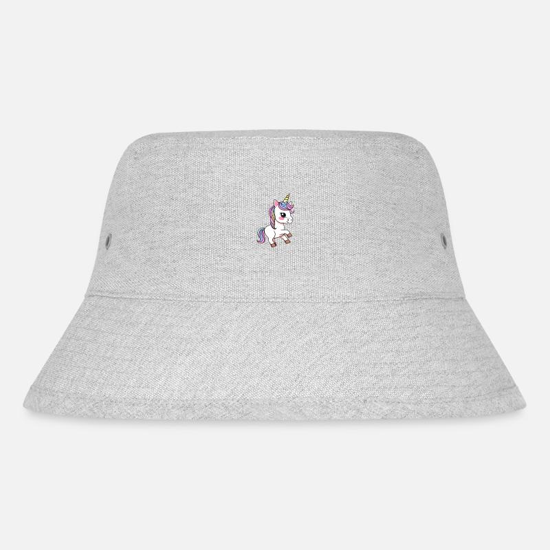 buntes Einhorn Fabeltier Mädchen süße Einhörner - Stanley/Stella recycelter Bucket Hat - Grau meliert