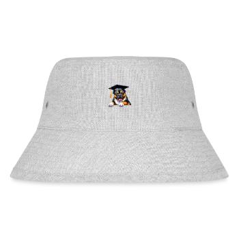 Bachelor Bulldogge Schulabschluss Studium Hunde - Stanley/Stella recycelter Bucket Hat - Grau meliert - Vorne