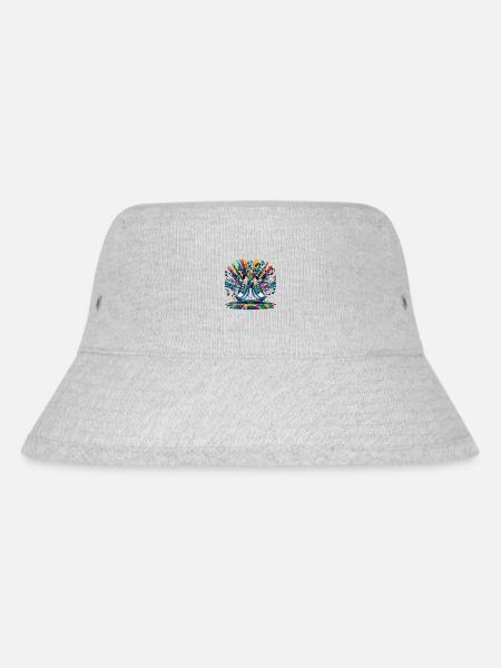 Rhythm Steps: Verspielte Tanz-Sneaker - Stanley/Stella recycelter Bucket Hat - Grau meliert