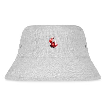 Gitarre Musikinstrument Zupfinstrument Gitarrist - Stanley/Stella recycelter Bucket Hat - Grau meliert - Vorne