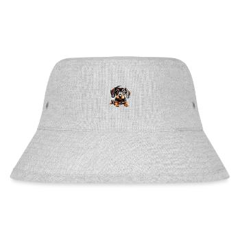 Dachshund Hund Hunde Hundehalter Dackelwelpe - Stanley/Stella recycelter Bucket Hat - Grau meliert - Vorne