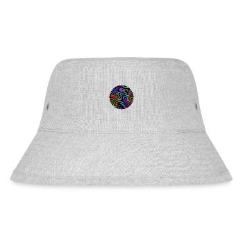 Acid Wave Aesthetic Colors - Stanley/Stella Recycled Bucket Hat - heather grey - Front