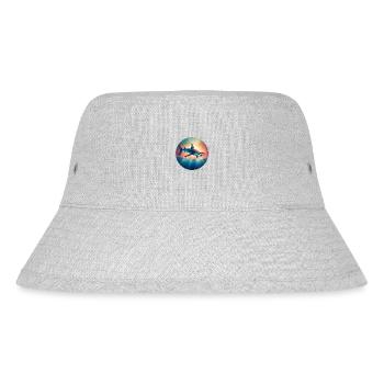 Ozeanischer Räuber Hai Shark - Stanley/Stella recycelter Bucket Hat - Grau meliert - Vorne