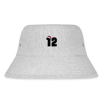 12 Zahl Weihnachten - Stanley/Stella recycelter Bucket Hat - Grau meliert - Vorne