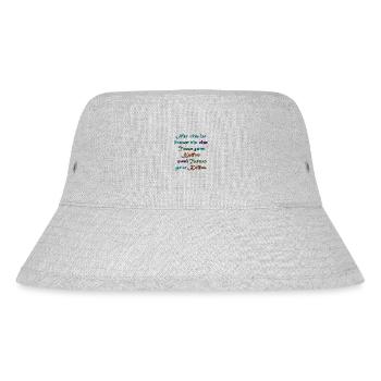2 Tassen Kaffee - Stanley/Stella recycelter Bucket Hat - Grau meliert - Vorne